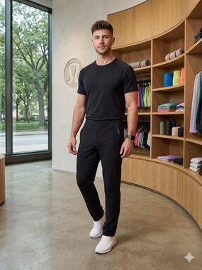lululemon athletica Men’s Soft Discipline Zip-Pocket Pants Size L Black